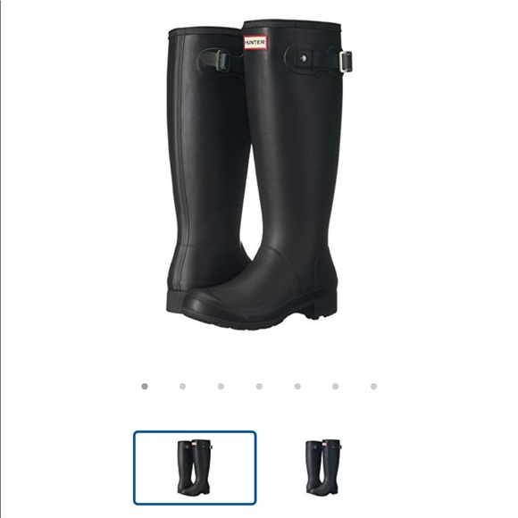 Hunter Black Original Tour Packable Rain Boot - Picture 1 of 3